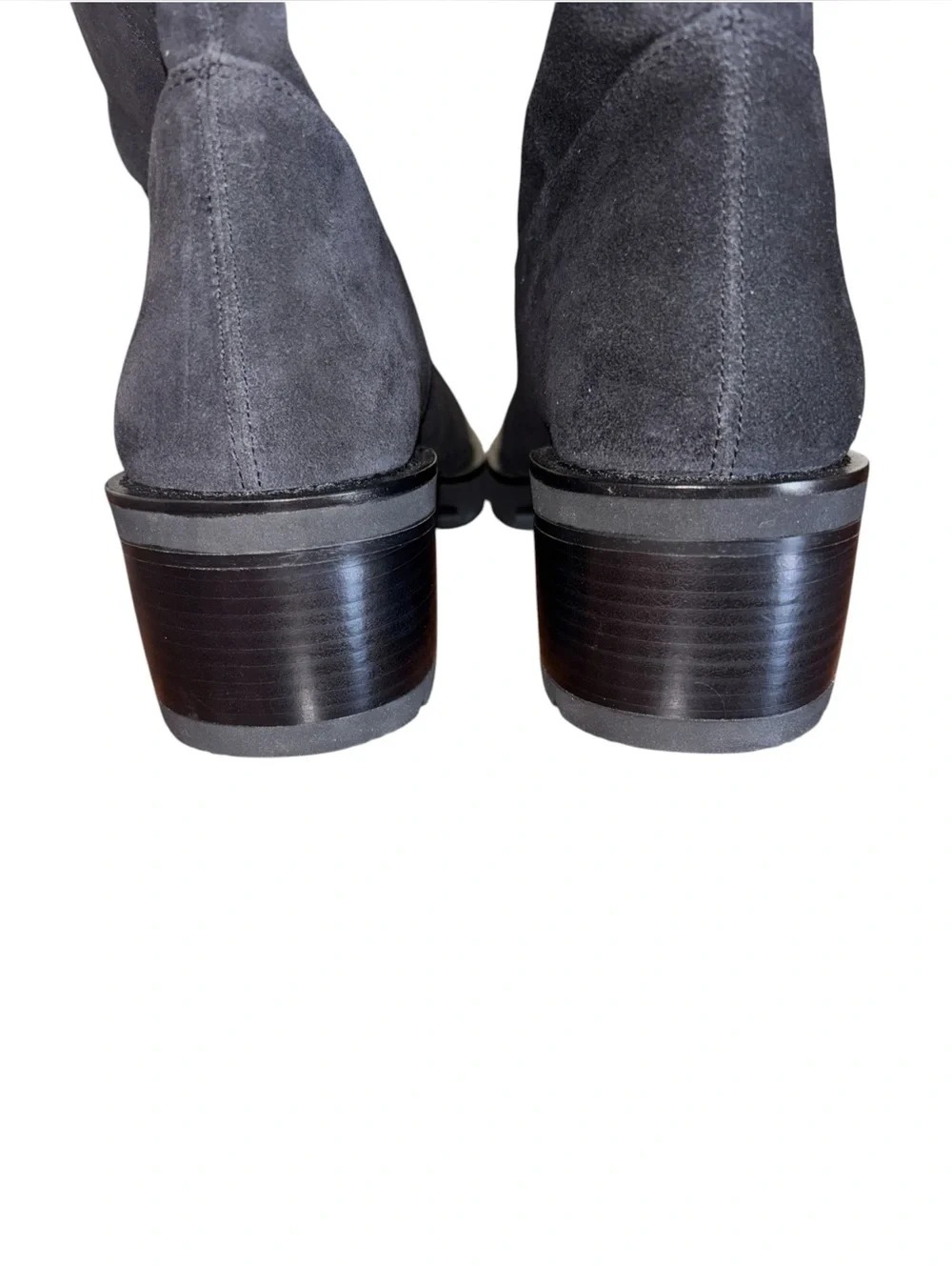 Stuart‎ Weitzman Boulevard Suede Bootie Pull On Black Moto 9.5
